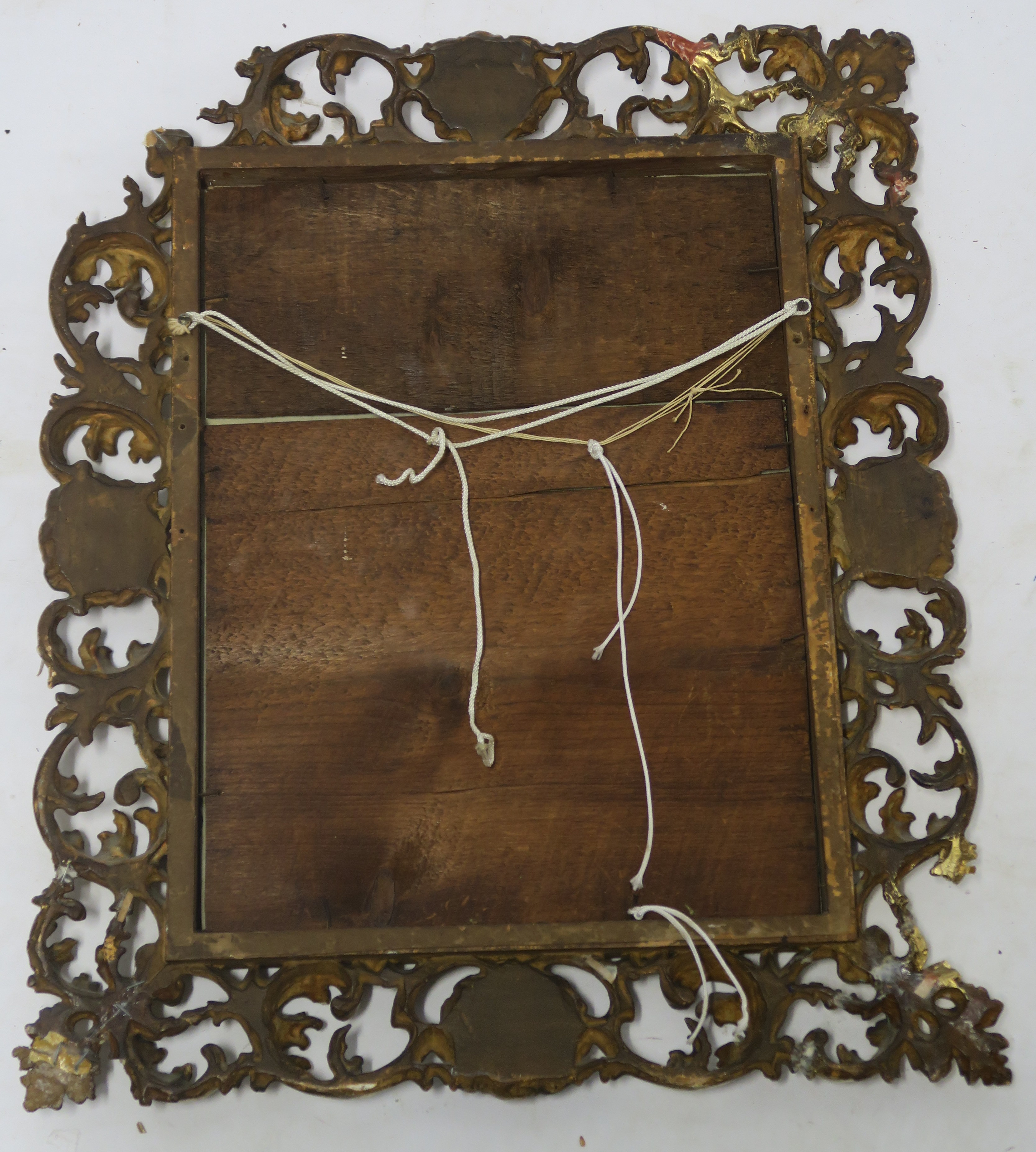 AN ITALIAN GILTWOOD WALL MIRROR, 60cm high x 51cm wide Condition Report: Available upon request - Image 6 of 9