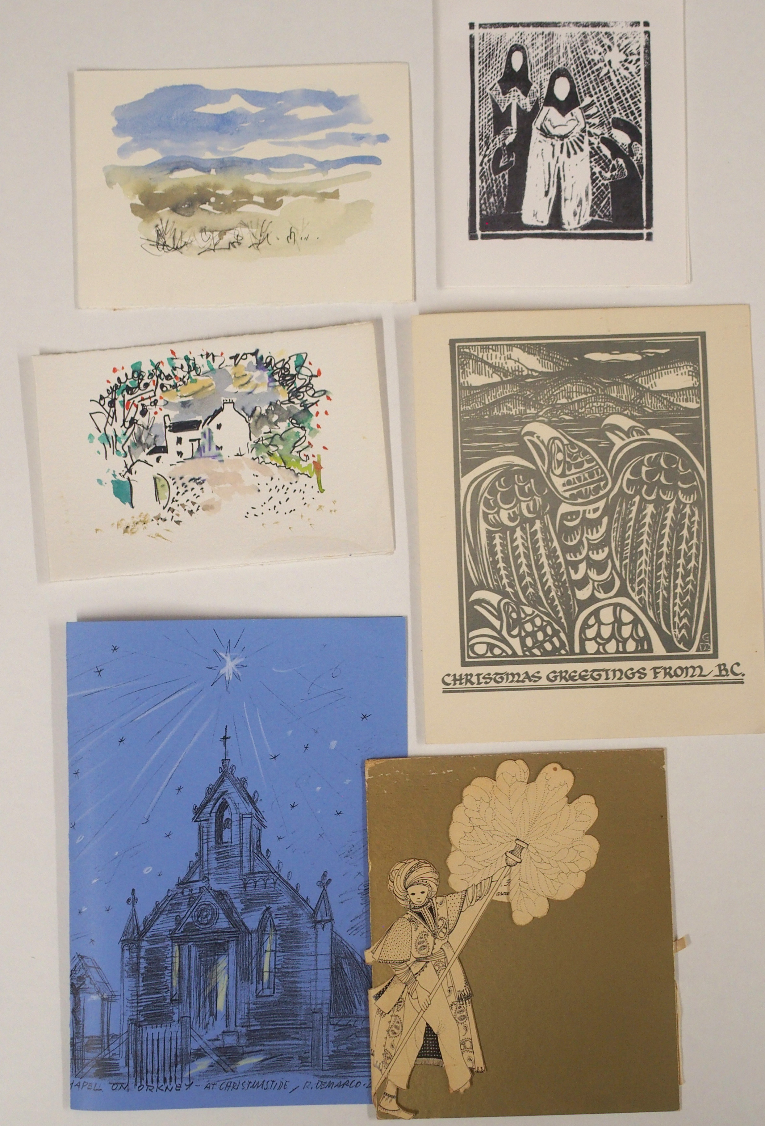 A COLLECTION OF VARIOUS GREETING CARDS from John Bellany etc Condition Report: