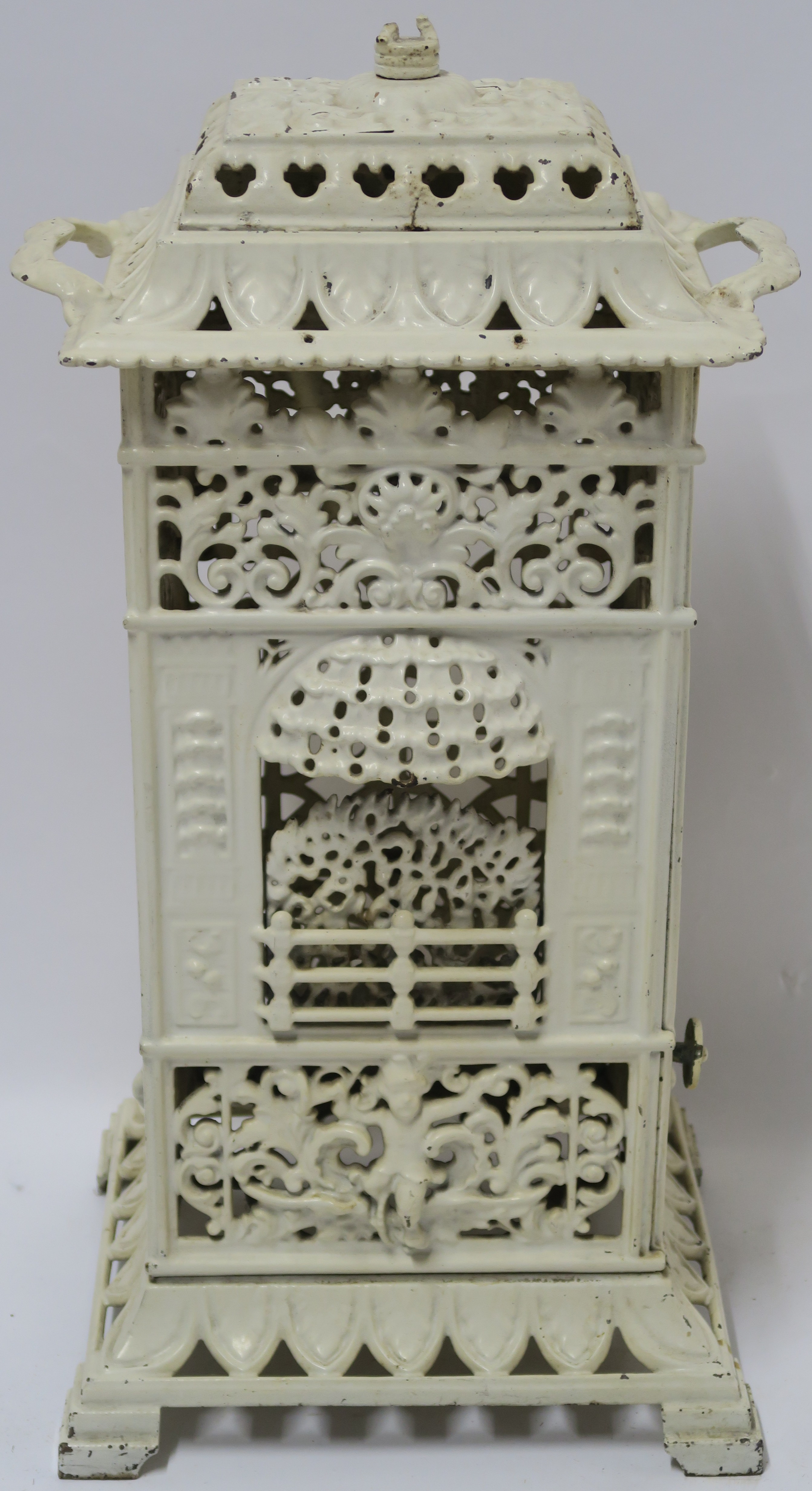 A CAST IRON ROOM HEATER, 63cm high, 33cm wide and 23cm deep Condition Report: Available upon - Image 2 of 5