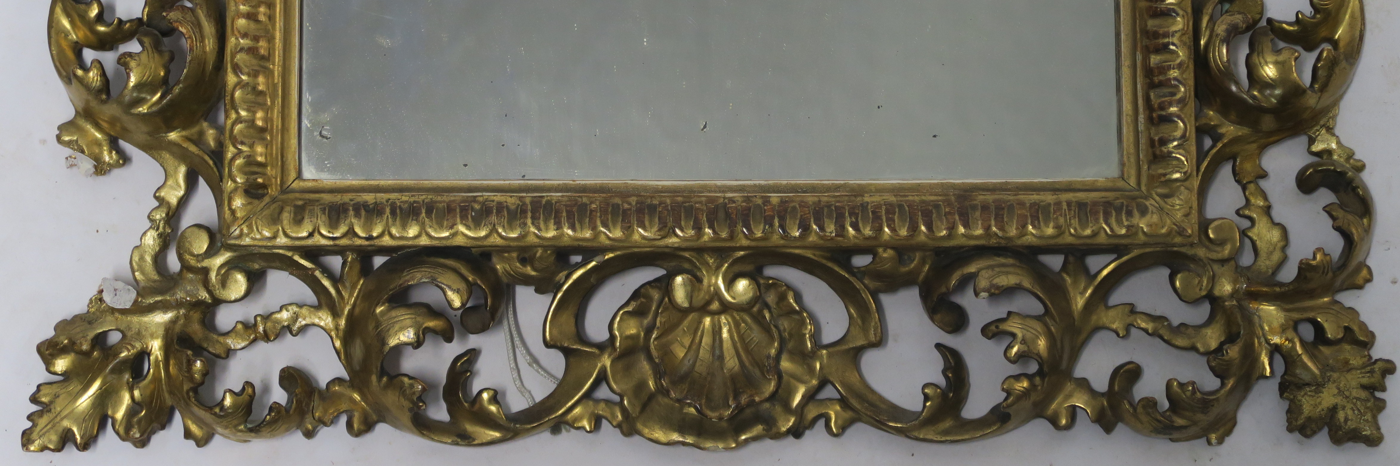 AN ITALIAN GILTWOOD WALL MIRROR, 60cm high x 51cm wide Condition Report: Available upon request - Image 3 of 9