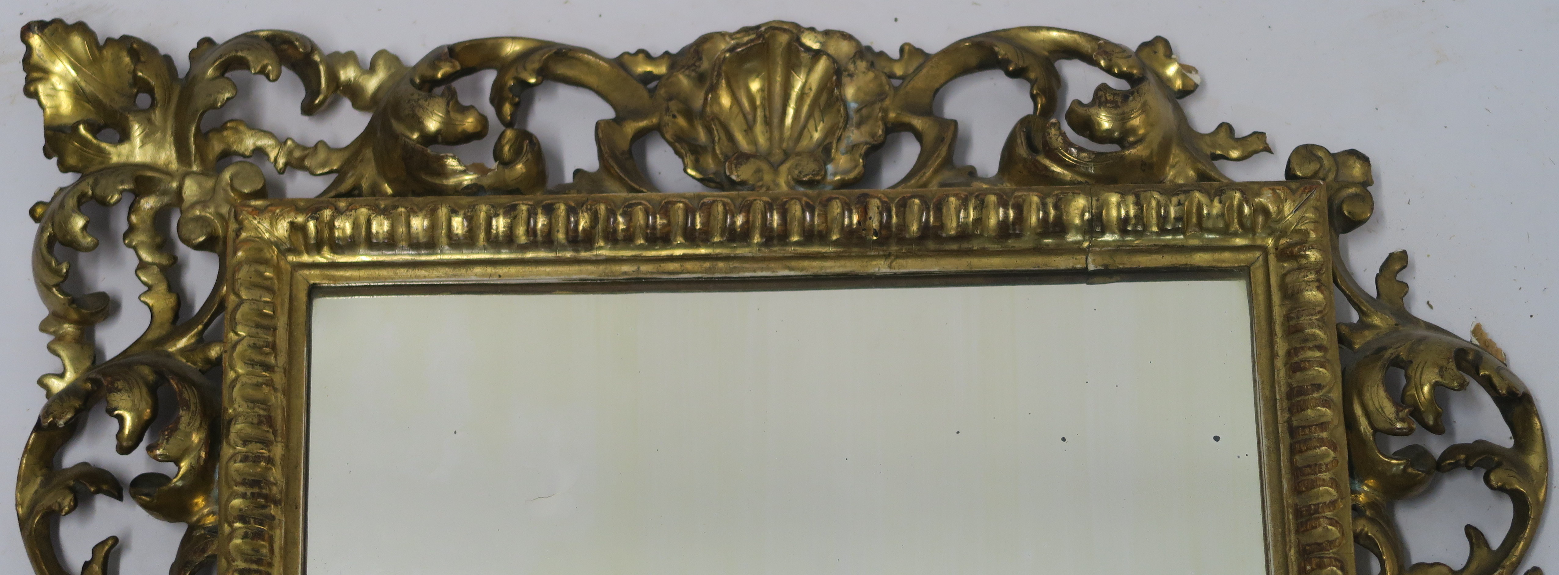 AN ITALIAN GILTWOOD WALL MIRROR, 60cm high x 51cm wide Condition Report: Available upon request - Image 2 of 9