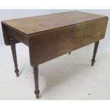 A VICTORIAN MAHOGANY TABLE WITH DROP FLAPS 73cm high, 115cm wide and 110cm deep Condition Report: