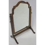 A WALNUT TOILET MIRROR 59cm high Condition Report: Available upon request