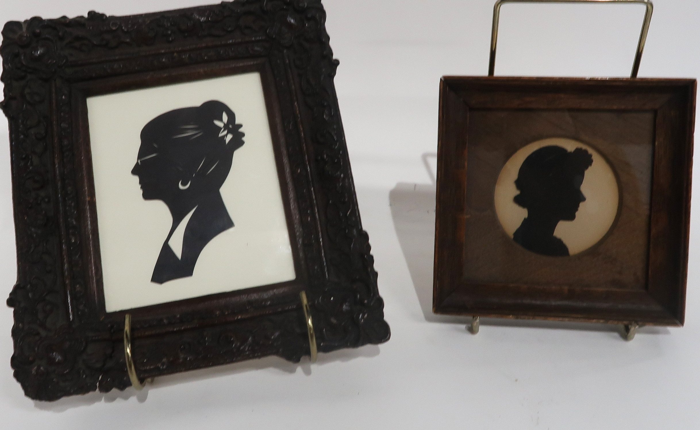 A VICTORIAN SILHOUETTE OF A WOMAN together with another (2) Condition Report: Available upon request