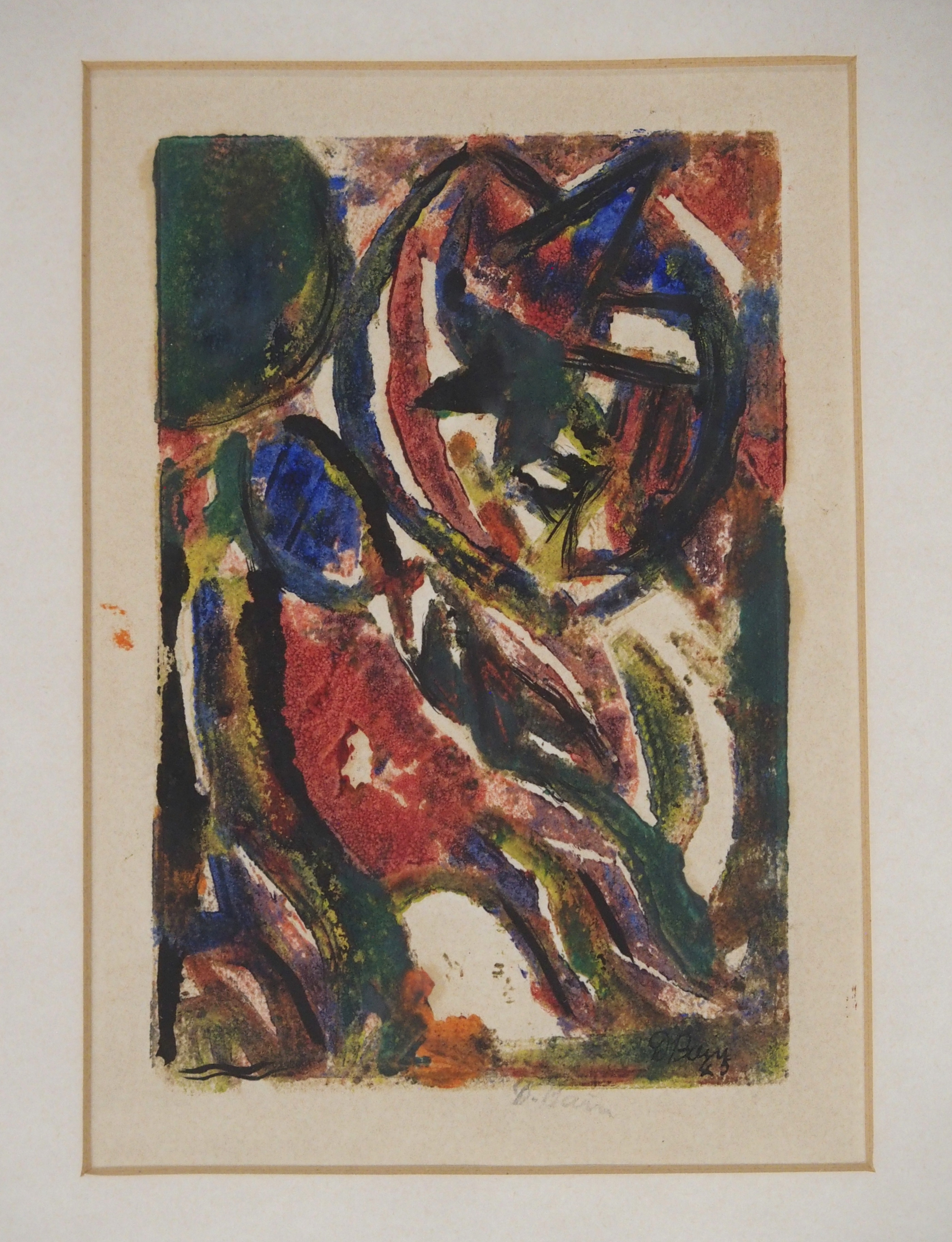 •DONALD BAIN (SCOTTISH 1904-1979) ABSTRACT screen print, signed in margin, 15 x 10cm Condition