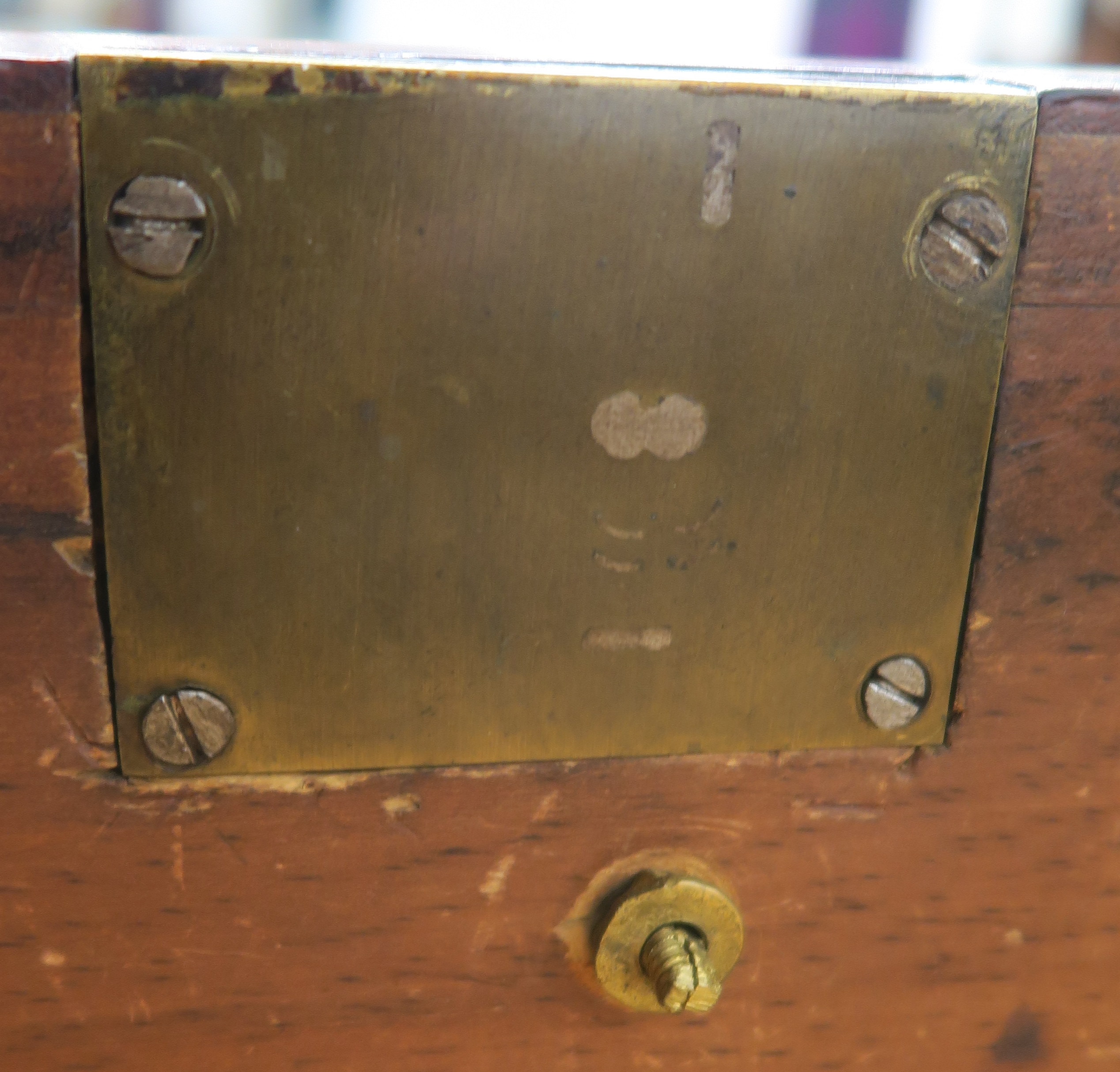 A 19th Century inlaid mahogany two over three bow front chest on bracket feet, 113cm high x 124cm - Image 5 of 5