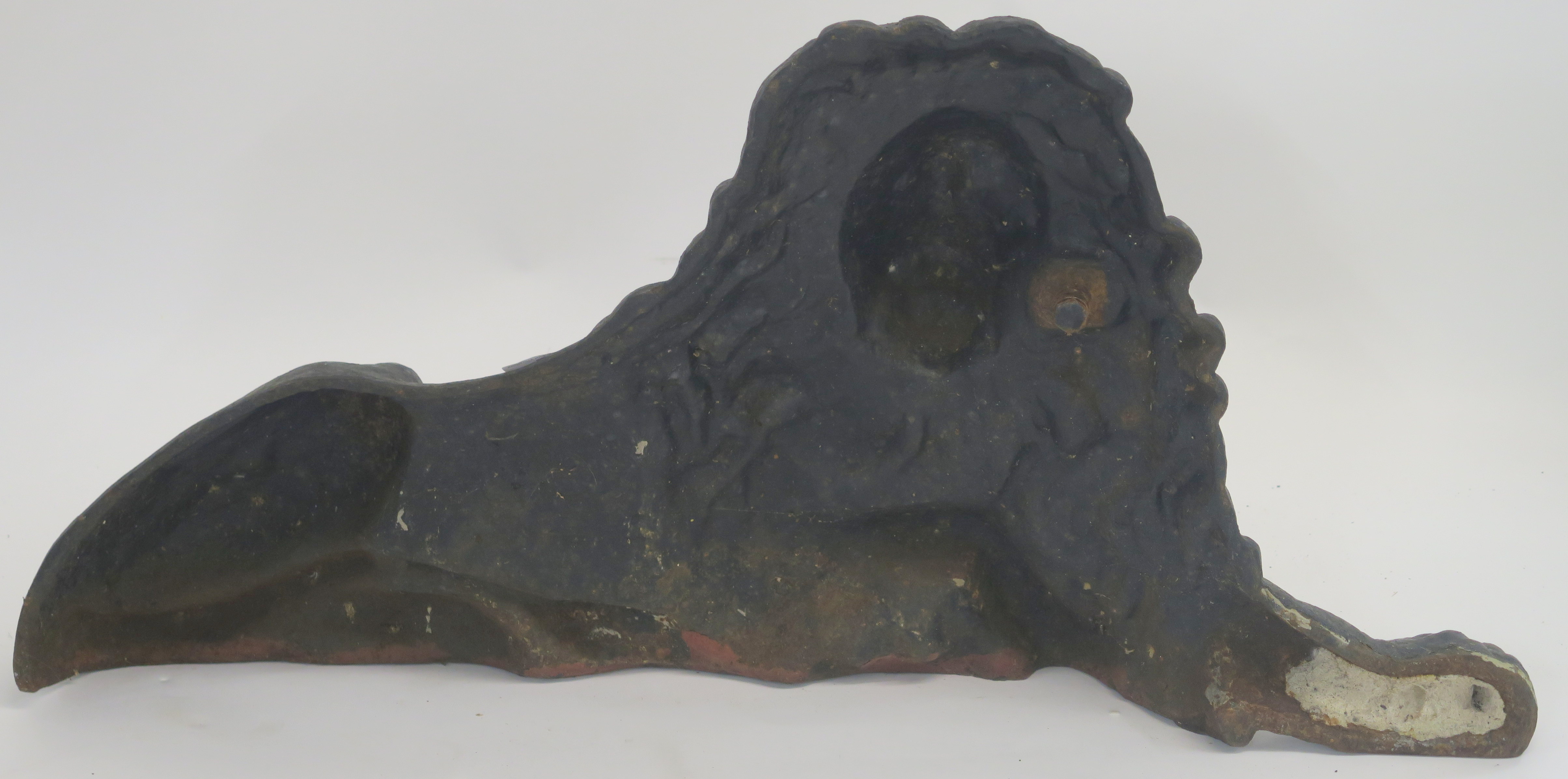 A cast iron door stop of a lion, 34cm high x 68cm wide Condition Report: - Image 2 of 2