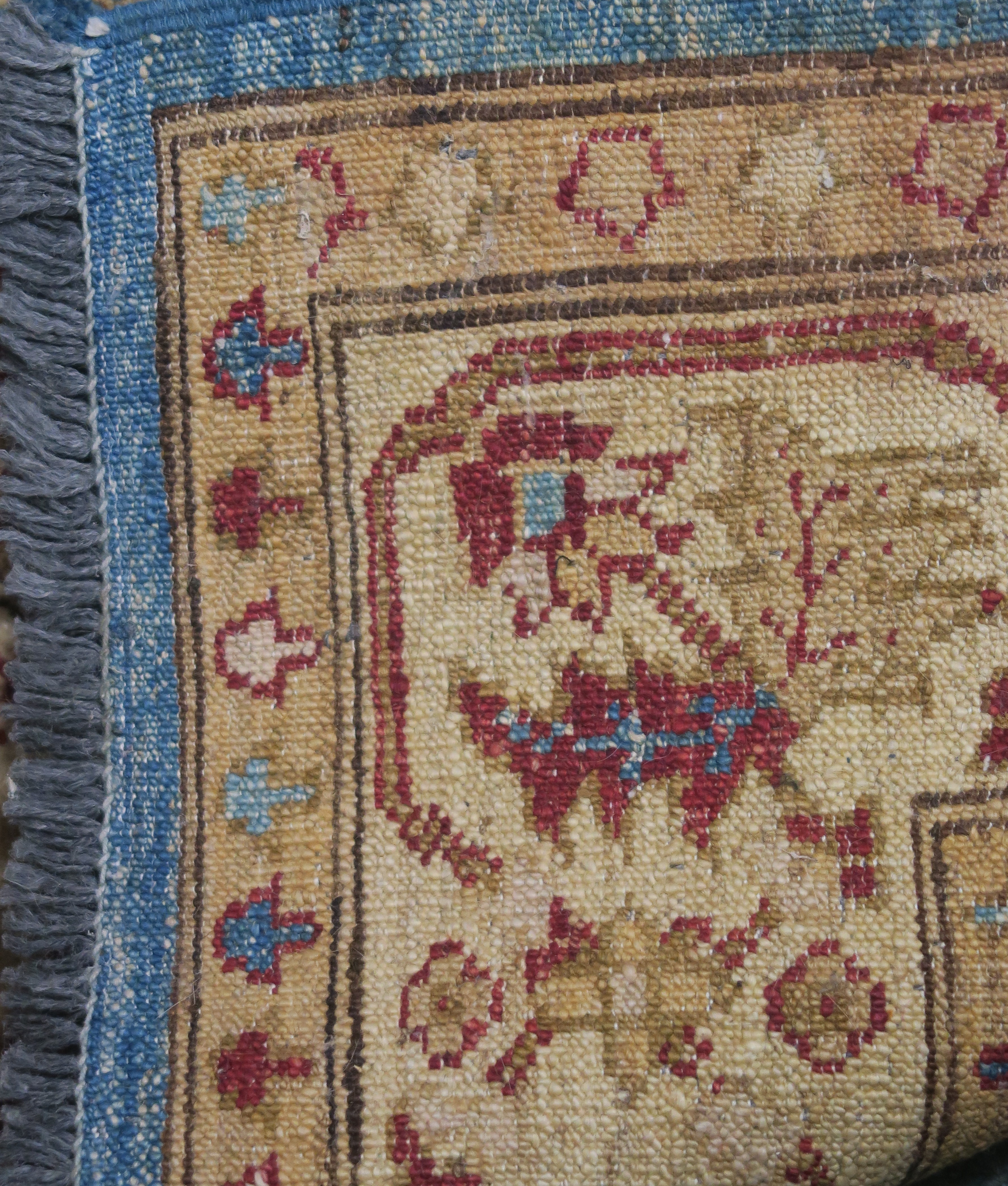 A blue ground eastern rug with central medallion and allover floral design, 187cm x 125cm - Image 4 of 4