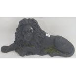 A cast iron door stop of a lion, 34cm high x 68cm wide Condition Report: