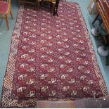 A large Turkeman rug of traditional design, 324cm x 194cm Condition Report: Available upon request