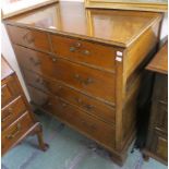 A Georgian mahogany two over three chest of drawers, 95cm high x 98cm wide x 57cm deep Condition