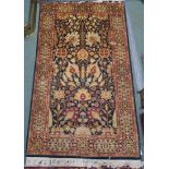 A blue ground Pakistan Fine Garous rug with floral design, 160cm x 93cm Condition Report: