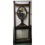 A 20th century mirror back hallstand, 200cm high, 80cm wide and 31cm deep Condition Report: