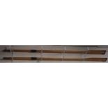 A Pair of wooden oars (2) Condition Report: Available upon request