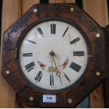 A Victorian oak cased wag at the wa clock Condition Report: Available upon request