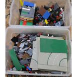 Two large plastic crates of assorted Lego pieces (2) Condition Report: Available upon request