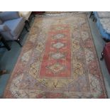 A modern cream ground eastern style rug. 250cm long and 158cm wide Condition Report: Available