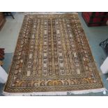 A modern beige ground Indo Caucasian style rug. 206cm long and 148cm wide Condition Report: