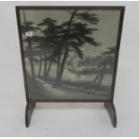 A 20th century mahogany framed tapestry fire screen, 70cm high Condition Report: Available upon