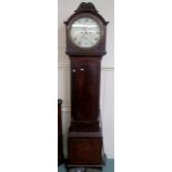 Victorian mahogany cased longcase clock with two subsidiary dials marked "Whitelaw Edinburgh"