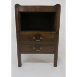 A 19th century mahogany commode with gallery top, 82cm high x 54cm wide x 46cm deep Condition