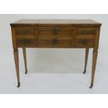 19th French fruit wood dressing table with checker line inlay (def) 75cm high x 89cm wide x 39cm