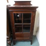 An Edwardian mahogany glazed peer cabinet, 109cm high x 54cm wide x 37cm Condition Report: Available