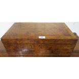 A Victorian burr walnut writing slope Condition Report: Available upon request
