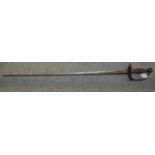 A sword with hand guard, blade 81cm, 97cm overall Condition Report: Available upon request