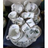 A lot comprising a Royal Albert Brigadoon pattern part tea service & Salisbury demitasse cups and