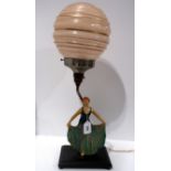 An Art Deco style lady lamp Condition Report: Available upon request