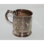 A silver christening mug, Chester 1931, 7.8cm high, 136gms Condition Report: Available upon request