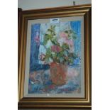 MARION COOK Begonia, signed, oil on board, 31 x 22cm and another painting (2) Condition Report: