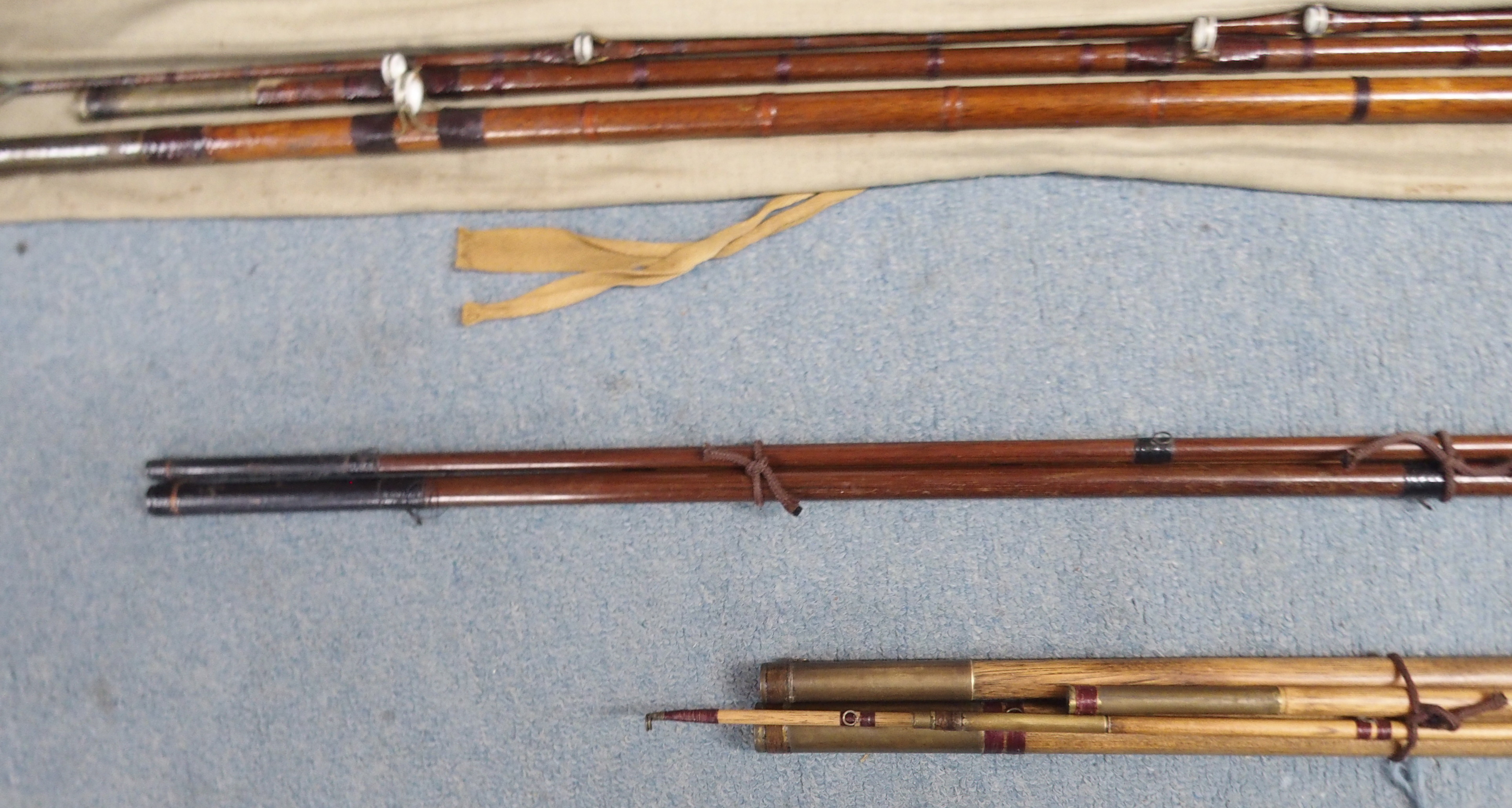 Six various rods including Haynes & Sons three-piece The Blarney, J Wilson oak four-piece, Anderson, - Image 5 of 7