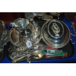 A tray lot of EP, entree dish, hotelware etc Condition Report: Available upon request