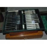 Three cased cutlery sets Condition Report: Available upon request