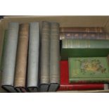 A box of various books including The Poetical Works of Byron, Wonders & Beauties of Creation etc