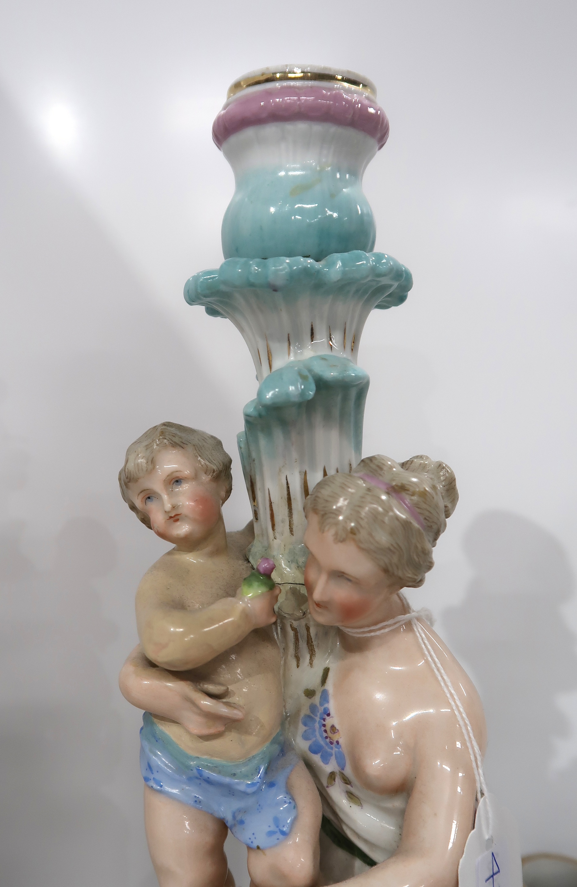 A pair of continental figural candelabras Condition Report: Available upon request - Image 2 of 7