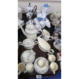 A Minton Bellemeade pattern coffee service, a Royal Albert Sorrento pattern coffee service & a Royal