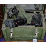 A military night vision binocular set, No.1, Mk.1, in original case Condition Report: Available upon