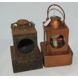 Two railway lanterns, loco blueprints etc Condition Report: Available upon request