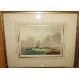 DAVID SMART A.R.E Entrance to Boulogne Harbour, signed, mezzotint, 26 x 36cm Condition Report: