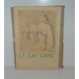 Le Caf' Conic poster design by JP Le Verrier, pencil and pastel, 50 x 30cm Condition Report: