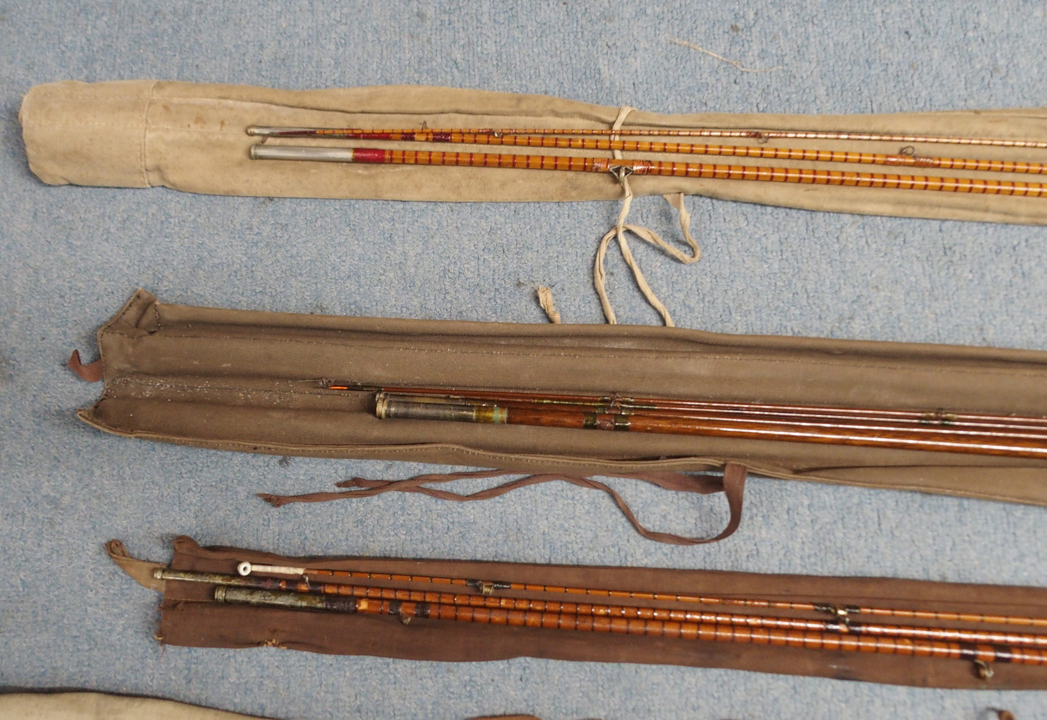 Six various rods including Haynes & Sons three-piece The Blarney, J Wilson oak four-piece, Anderson, - Image 7 of 7