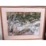 THORA CLYNE M.A Waterfall, signed, watercolour, 55 x 76cm and four others (5) Condition Report: