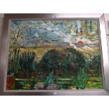 THORA CLYNE M.A Landscape, signed, oil on canvas, 69 x 89cm and two others (3) Condition Report: