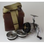 A Hardy Altex No2, mk3 reel with two spare spools, reel bag, boxed Condition Report: Available