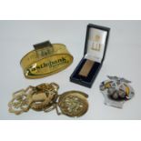 A Dunhill lighter, Castle Bank Dyeworks tin money bank etc Condition Report: Available upon request