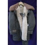 A WWII Swedish Military M1909 shearling lined jacket Condition Report: Not available for this lot