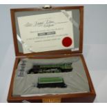 A limited edition Bachmann Green Arrow locomotive and tender in fitted case, two other Bachmann